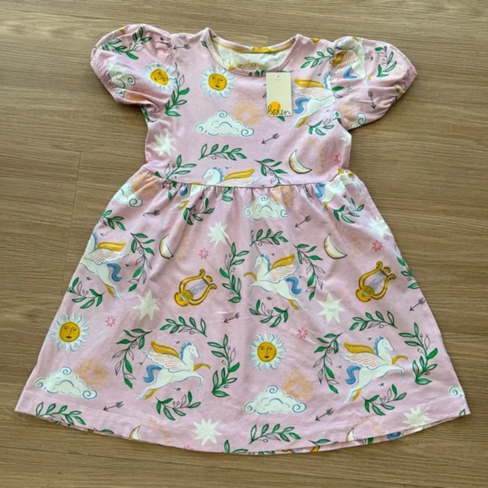 Boden Girls' 7-8 year old Pink Pegasus Print Dress